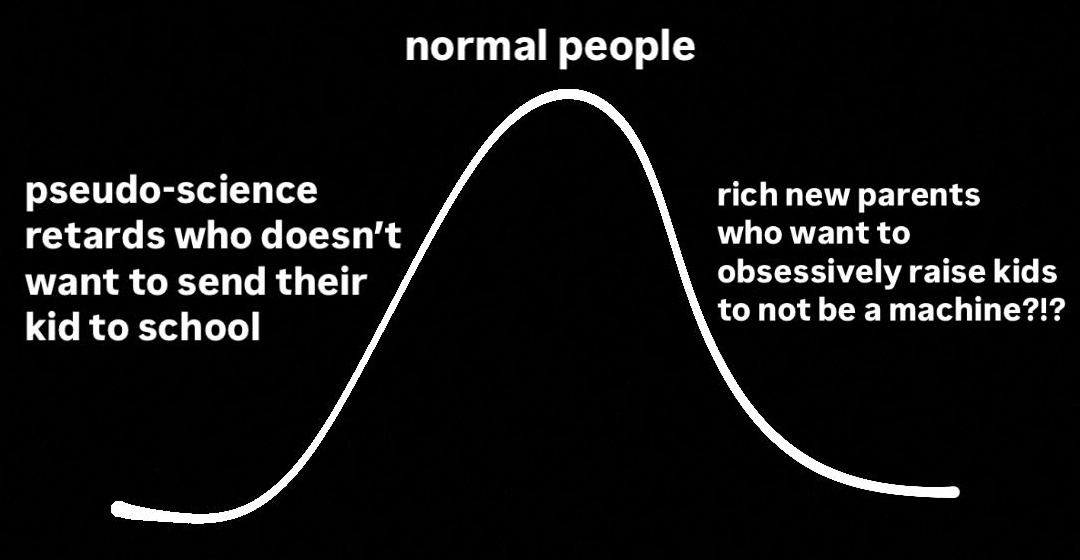 Jason’s hand-drawn comparison of attitudes to schooling, arranged around a bell curve